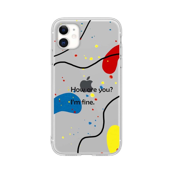 

Letter Graphic Clear iPhone Case, Multicolor