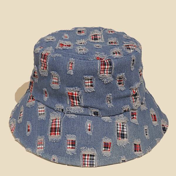 

Washed Broken Bucket Hat, Blue