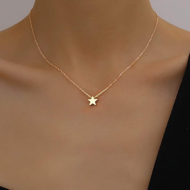 

Star Chain Necklace, Gold