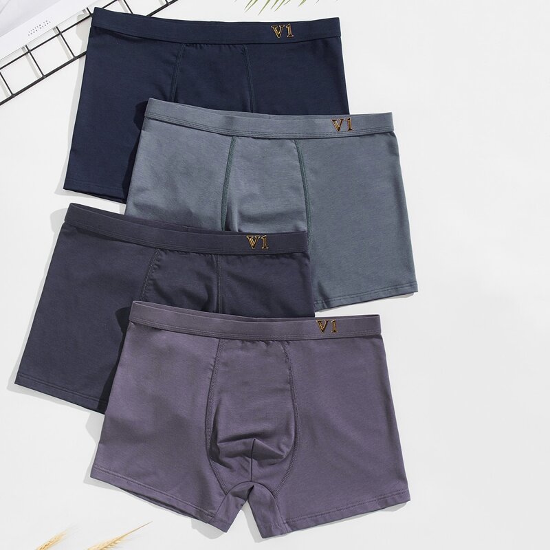 

Guys 4pcs Letter Graphic Boxer Brief, Multicolor