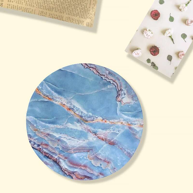 

Marble Pattern Round Mouse Pad, Multicolor