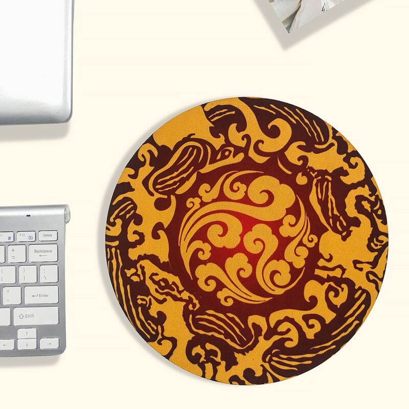 

Graphic Print Round Mouse Pad, Multicolor