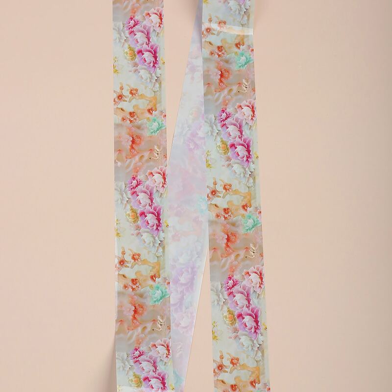 

1box Floral Nail Sticker, Multicolor