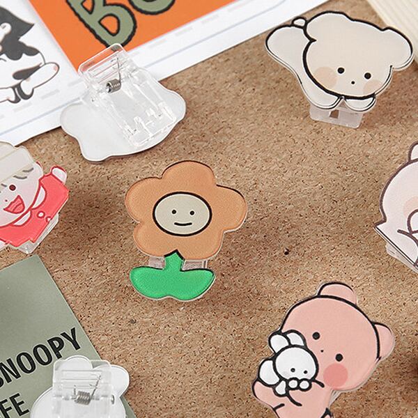 

4pcs Cartoon Design Random Card Clip, Multicolor