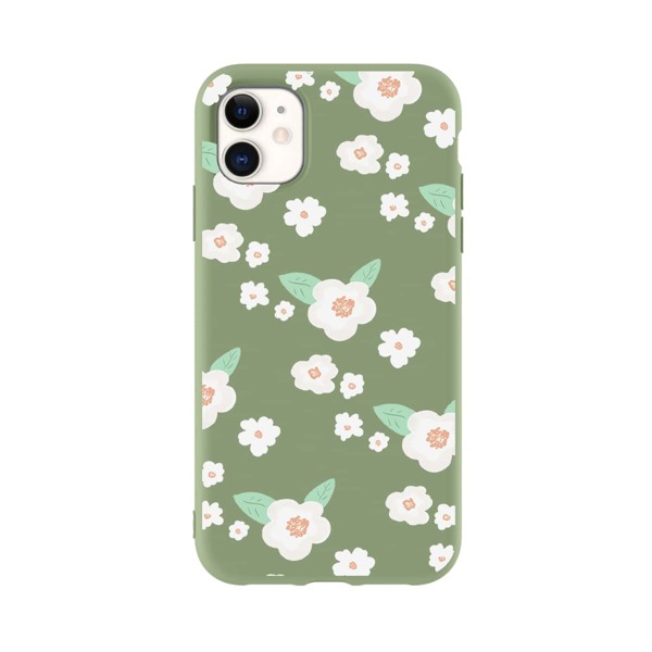 

Flower Print iPhone Case, Green