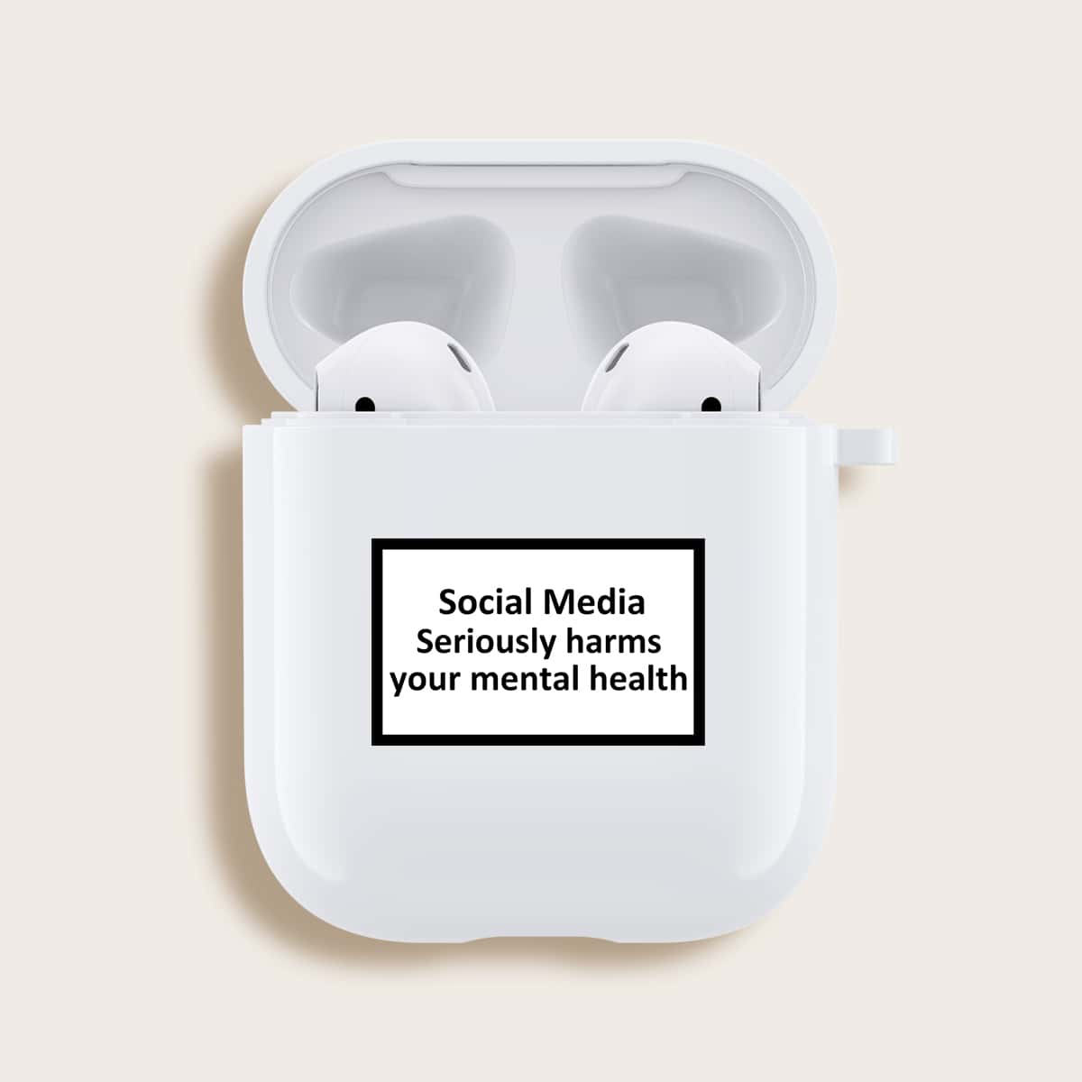 

Letter Graphic Airpods Case, White