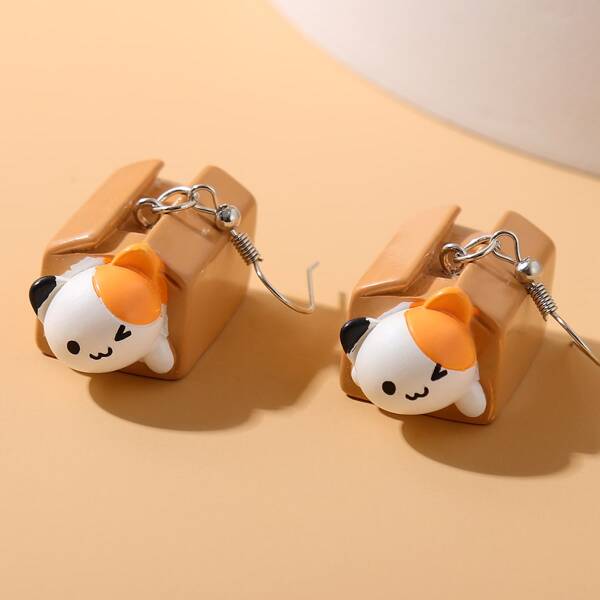 

Cartoon Animal Drop Earrings, Multicolor