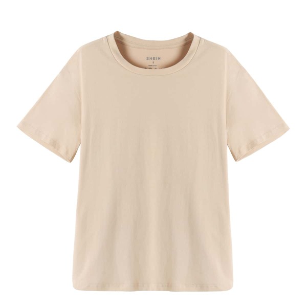 

Solid Drop Shoulder Tee, Khaki