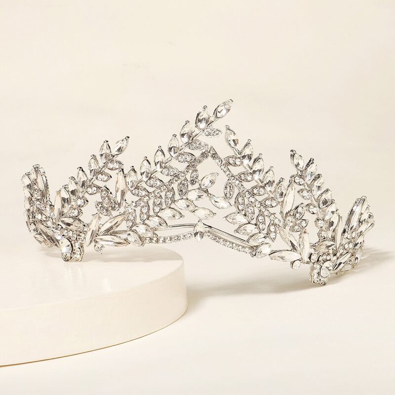 

Crown Design Rhinestone Hair Accessory, Silver