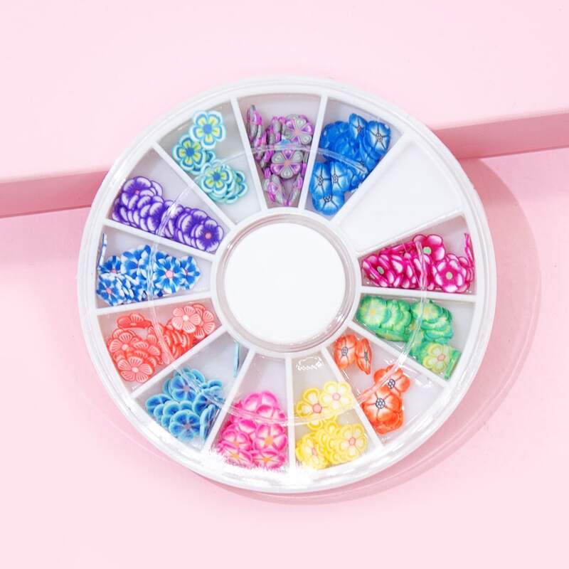 

1box Floral Nail Art Decoration, Multicolor
