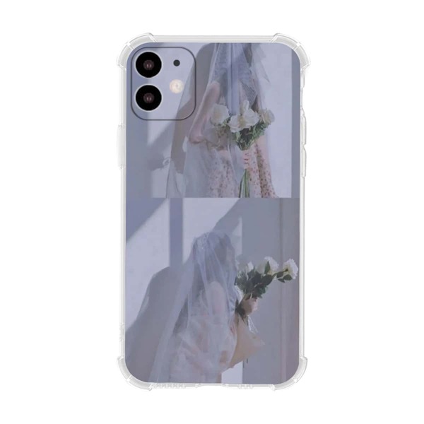 

Чехол для iPhone с узором девочки и цветка, Многоцветный