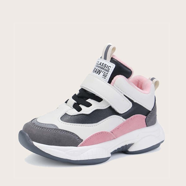 

Girls Colorblock Velcro Strap Sneakers, Multicolor