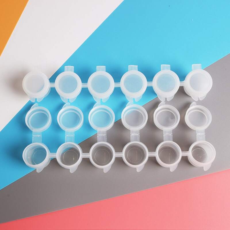 

5pcs Watercolor Paint Box, White clear