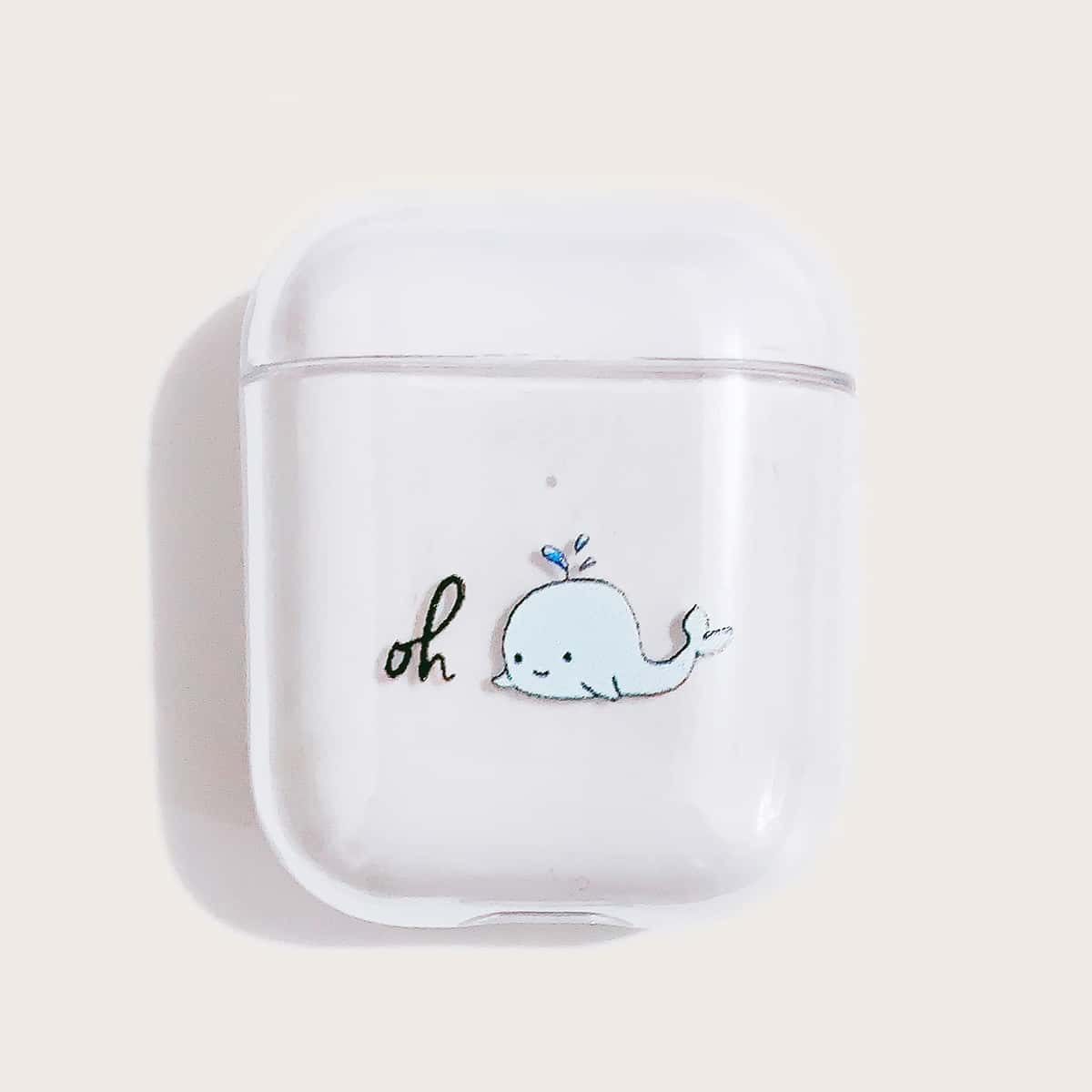 

Cartoon Whale Clear Airpods Case