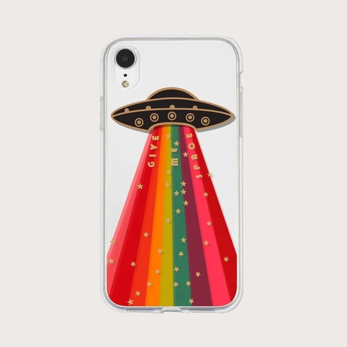 

Spaceship Pattern iPhone Case, Multicolor