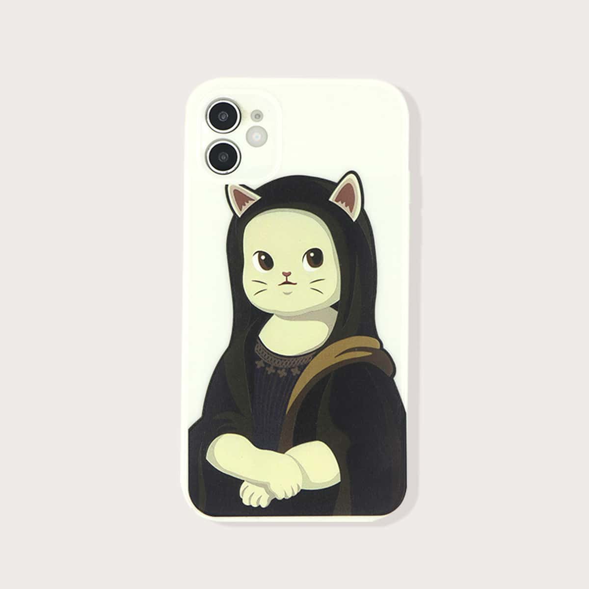 

Cartoon Cat iPhone Case, Black and white