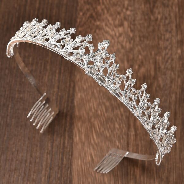 

Rhinestone Decor Hair Hoop, Silver