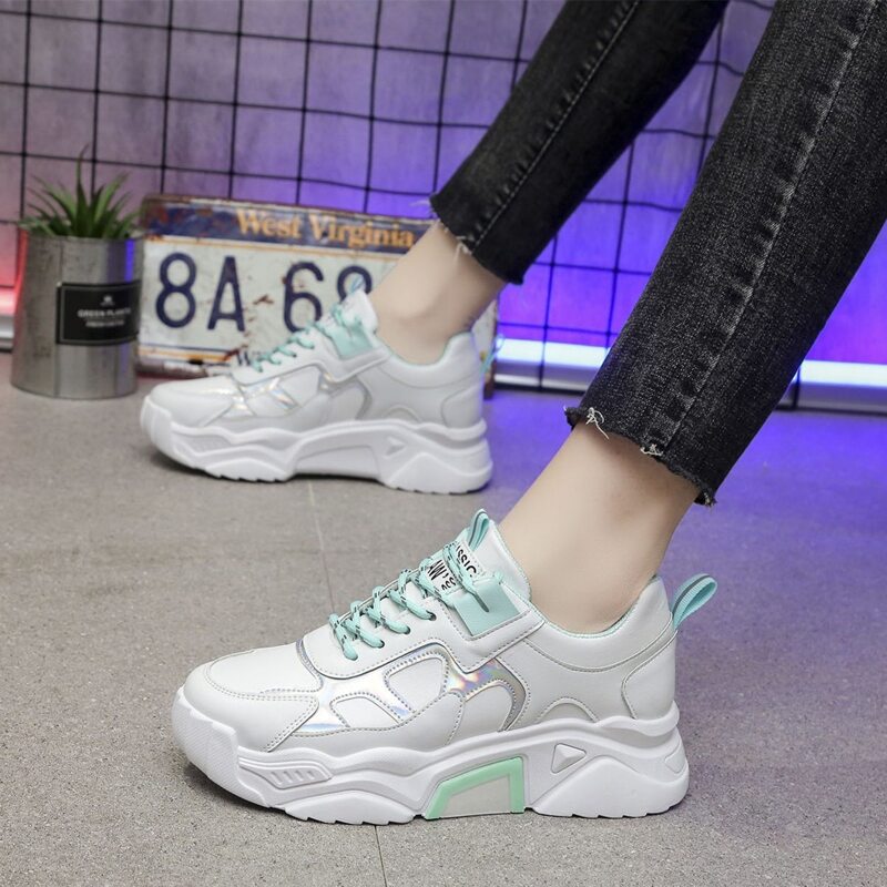 

Lace-up Chunky Trainers, Green