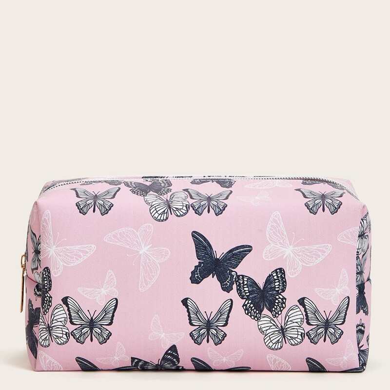 

Butterfly Print Makeup Bag, Multicolor