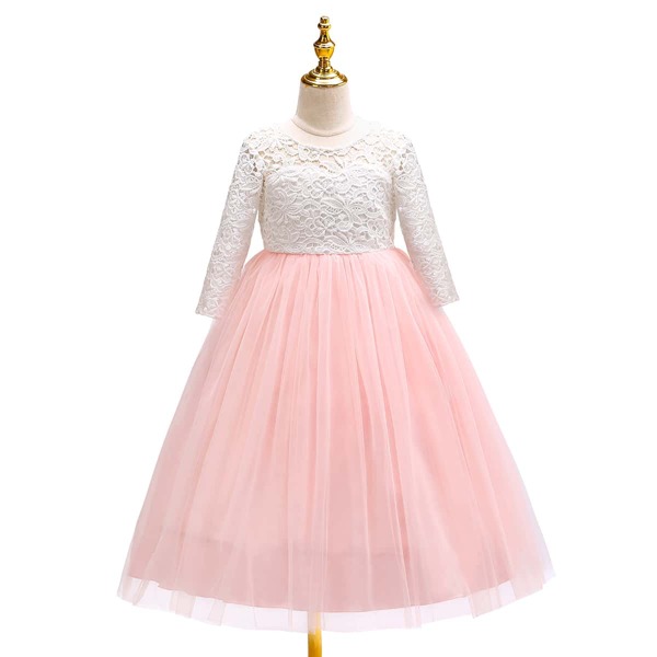 

Girls Guipure Lace Big Bow Back Tutu Gown Dress, Multicolor