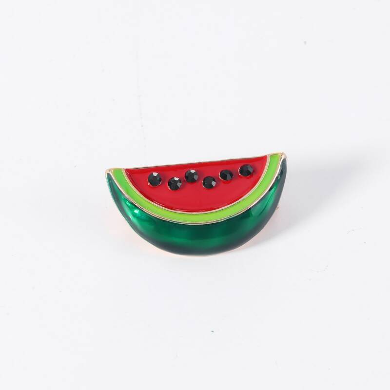 

1pc Rhinestone Watermelon Brooch, Multicolor