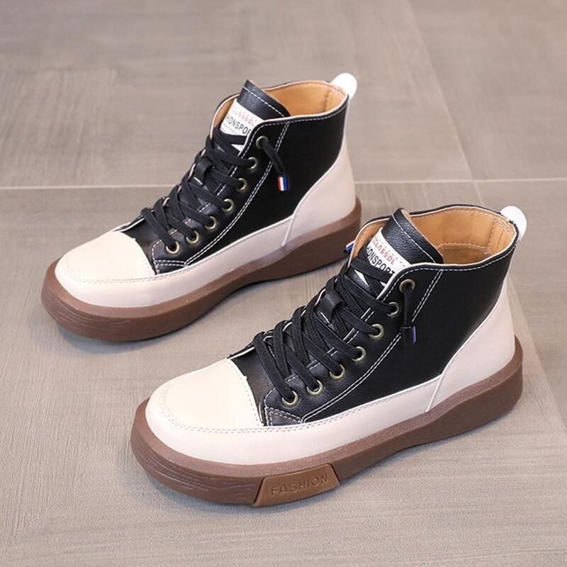 

High Top Lace-up Sneakers, Black