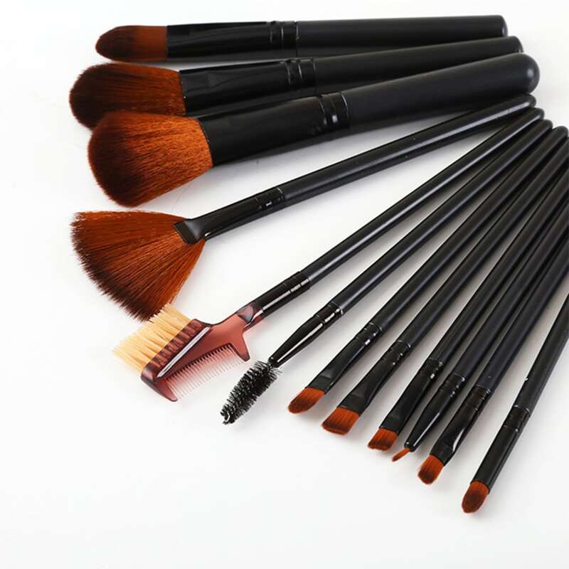 

12pcs Makeup Brush Set With Box, Black