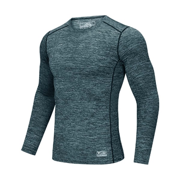 

Men Space Dye Topstitching Sports Tee, Dusty blue