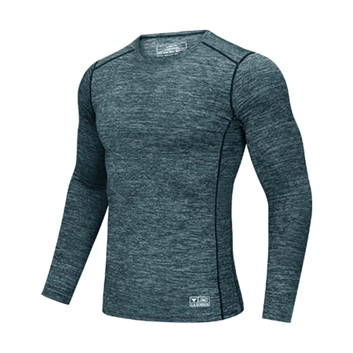 

Men Space Dye Topstitching Sports Tee, Dusty blue