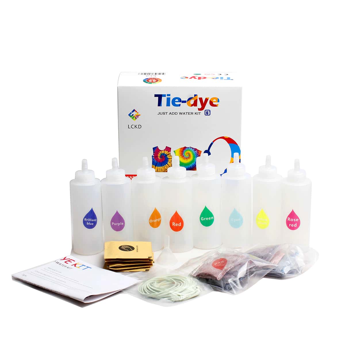 

8 Color DIY Tie Dye Dyestuff, Multicolor