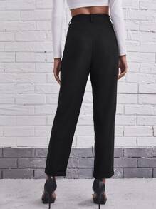 SHEIN Clasi High Waist Slant Pocket Tailored Pants