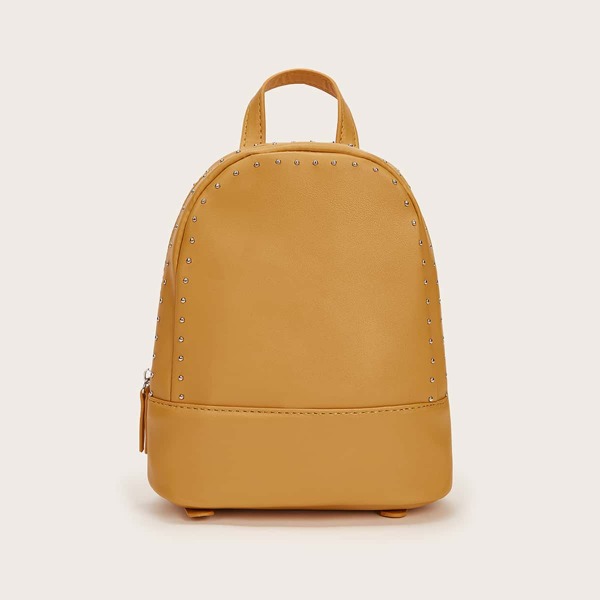 

Studded Decor Backpack, Yellow