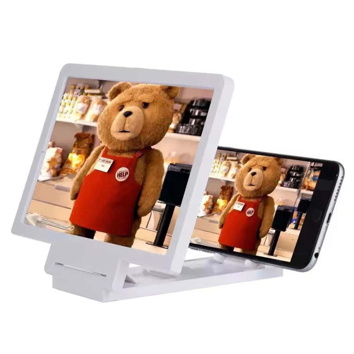 

1pc 3D Phone Screen Magnifier, Black and white