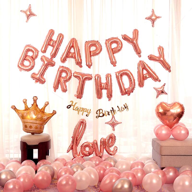 

48pcs Birthday Decorative Balloon Set, Multicolor