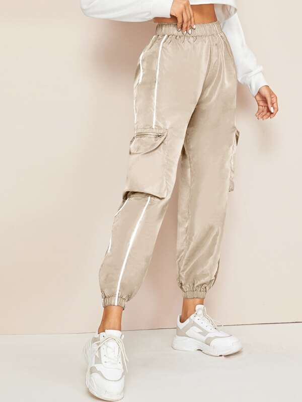 Zipper Pocket Front Cargo Pants SHEIN EUR