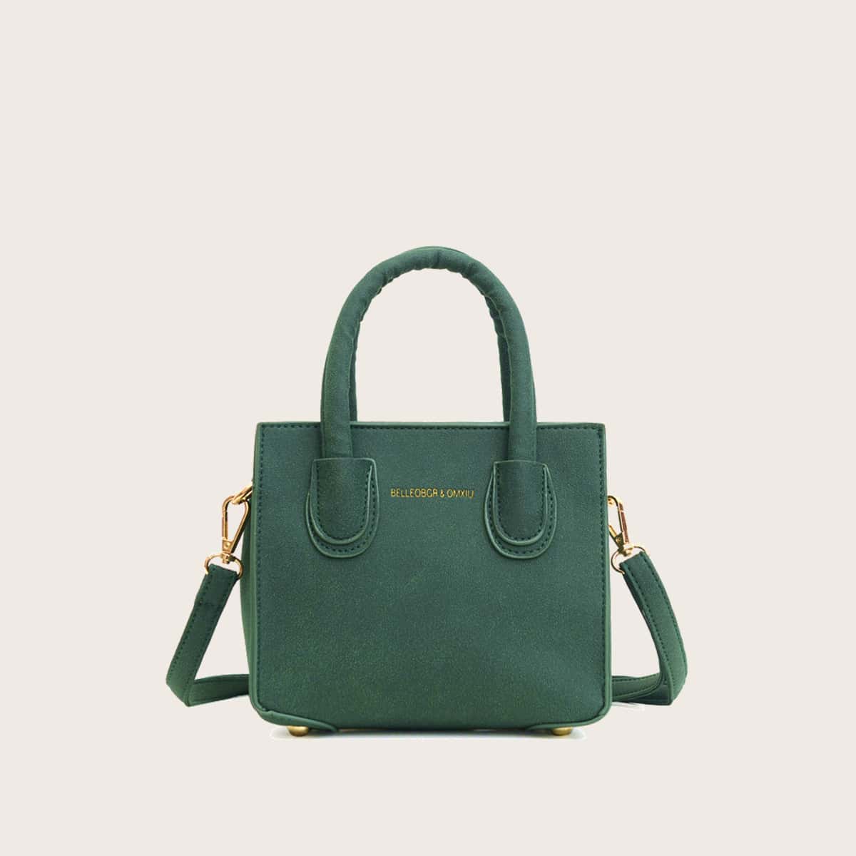 

Double Handle Satchel Bag, Green