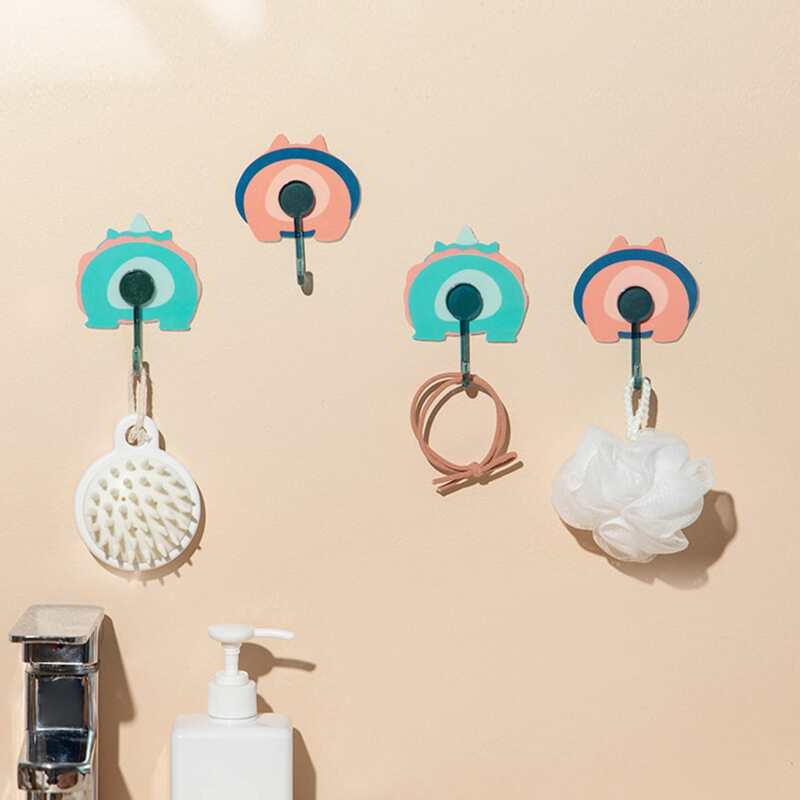 

3pcs Random Cartoon Wall Mounted Hook, Multicolor