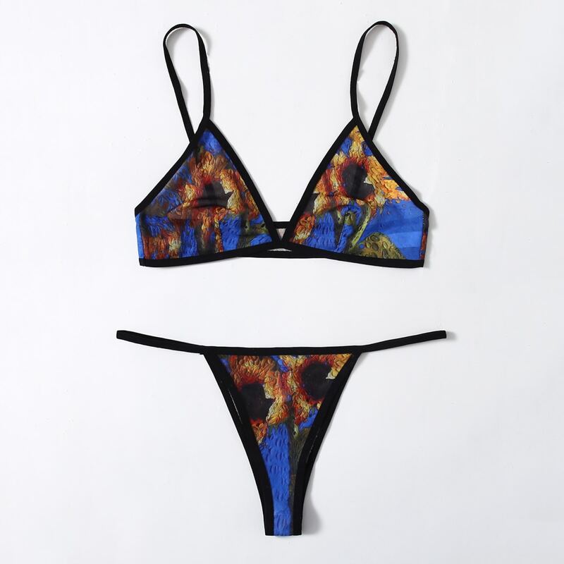 

Sunflower Mesh Lingerie Set, Multicolor
