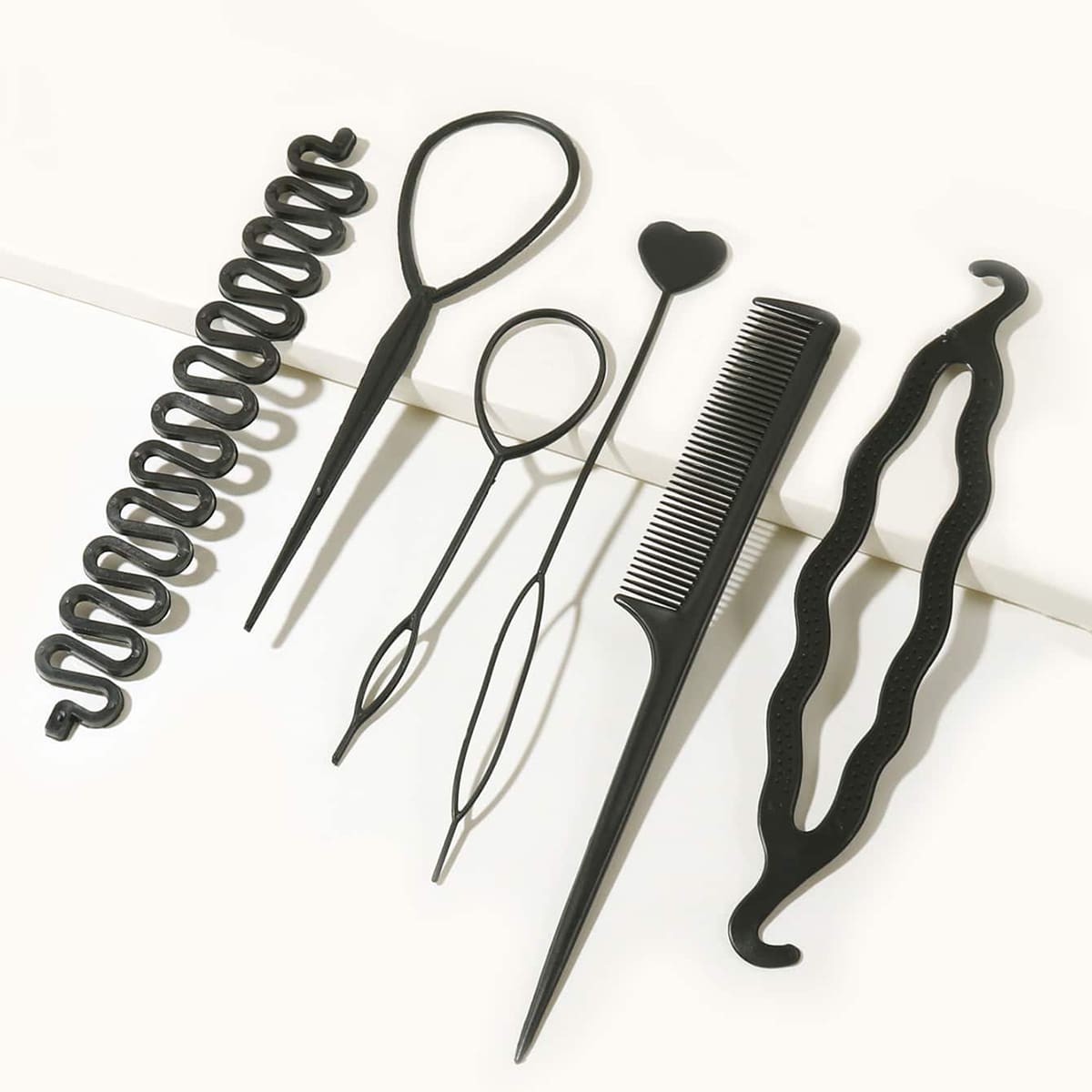 

6pcs Hair Braiding Tool Set, Black