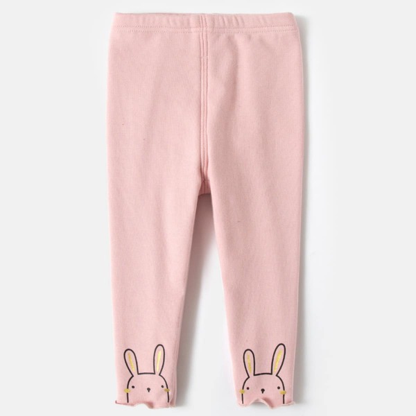 

Baby Girl Cartoon Graphic Leggings, Pink