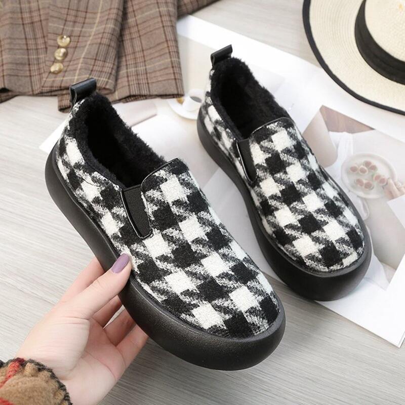 

Houndstooth Slip On Sneakers, Black and white