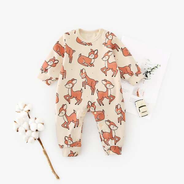 

Baby Girl Cartoon Graphic Jumpsuit, Multicolor
