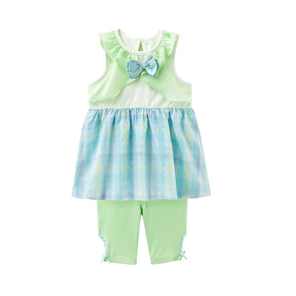 

Toddler Girls Plaid Ruffle Bow Tank Top & Shorts, Multicolor