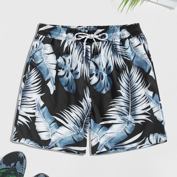 

Men Tropical Print Swim Trunks, Multicolor