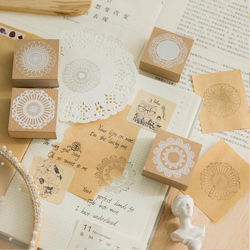 

1pc Graphic Print Random Stamp, Khaki