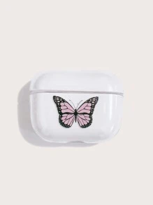 Butterfly Print Airpods Pro Case - Clear - View 1