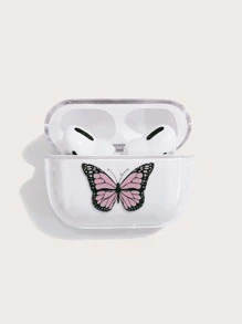 Butterfly Print Airpods Pro Case - Clear - View 3
