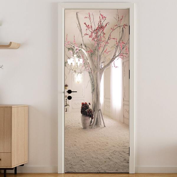 

1set Tree Print Door Sticker, Multicolor
