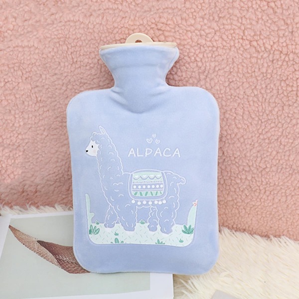 

1pc Cartoon Plush Hot Water Bag, Blue