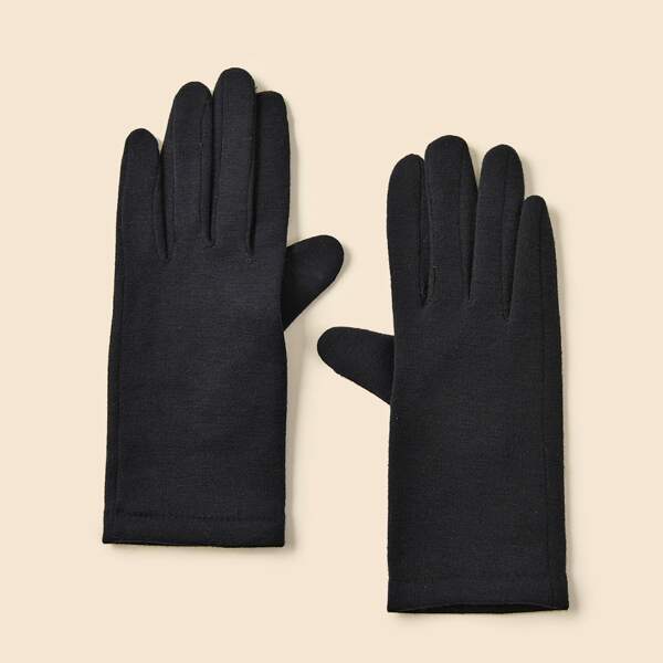 

Plain Warm Gloves, Navy blue